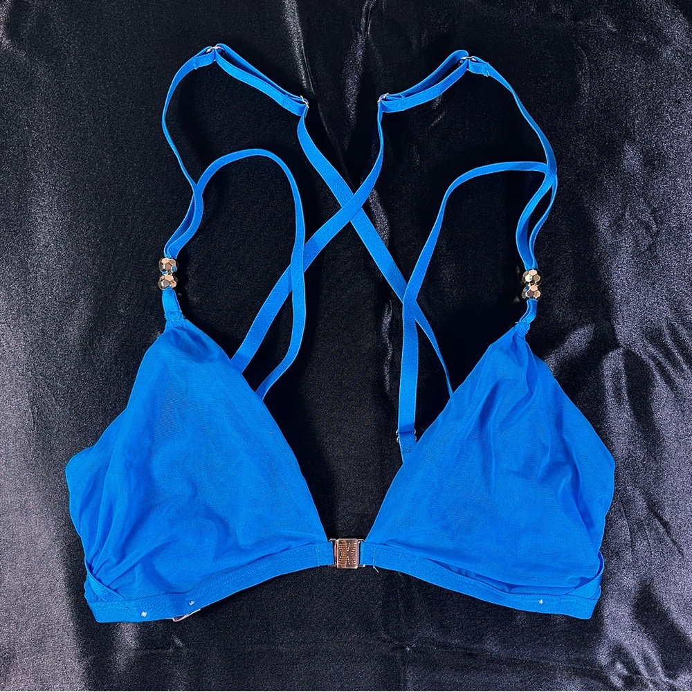Blue Mesh Bra